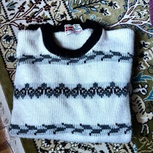Classic Black and White Sweater